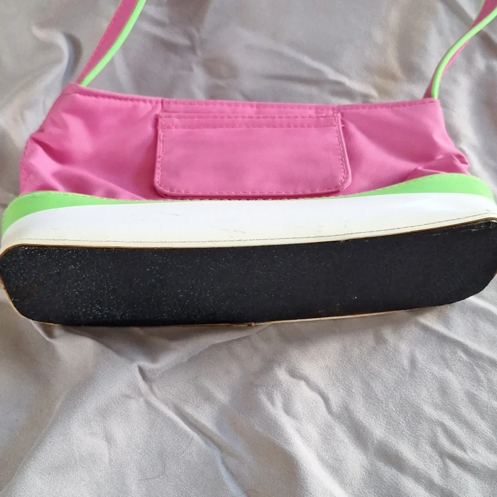 Pink and Green Women's Shoulder Bag - Picture 7 of 11